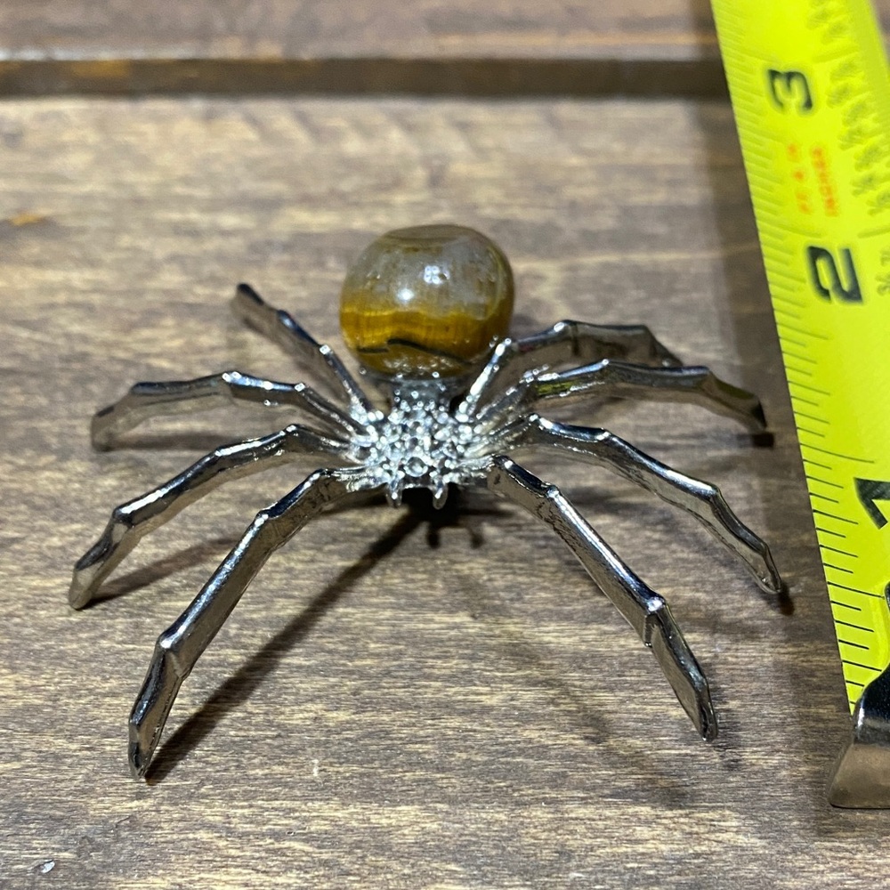 Silver and Brown Stone Spider - Picture 7 of 11